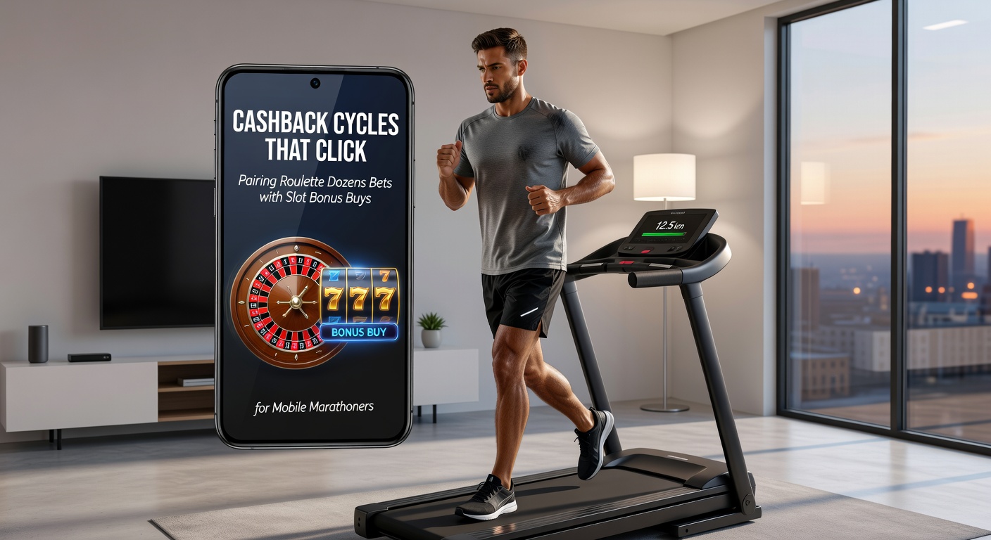Grafik mit Cashback-Pfeilen zwischen Roulette-Rad und Slot-Freispielen auf Mobilgerät
