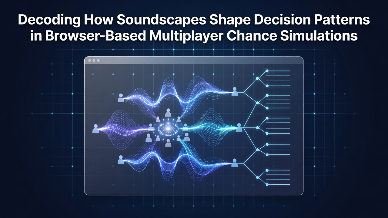 Darstellung einer browserbasierten Multiplayer-Chance-Simulation mit integrierten Soundelementen