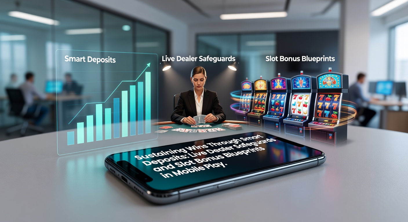 Smartphone mit Casino-App, das Einzahlungen und Live-Dealer-Spiele zeigt, um Gewinne nachhaltig zu halten