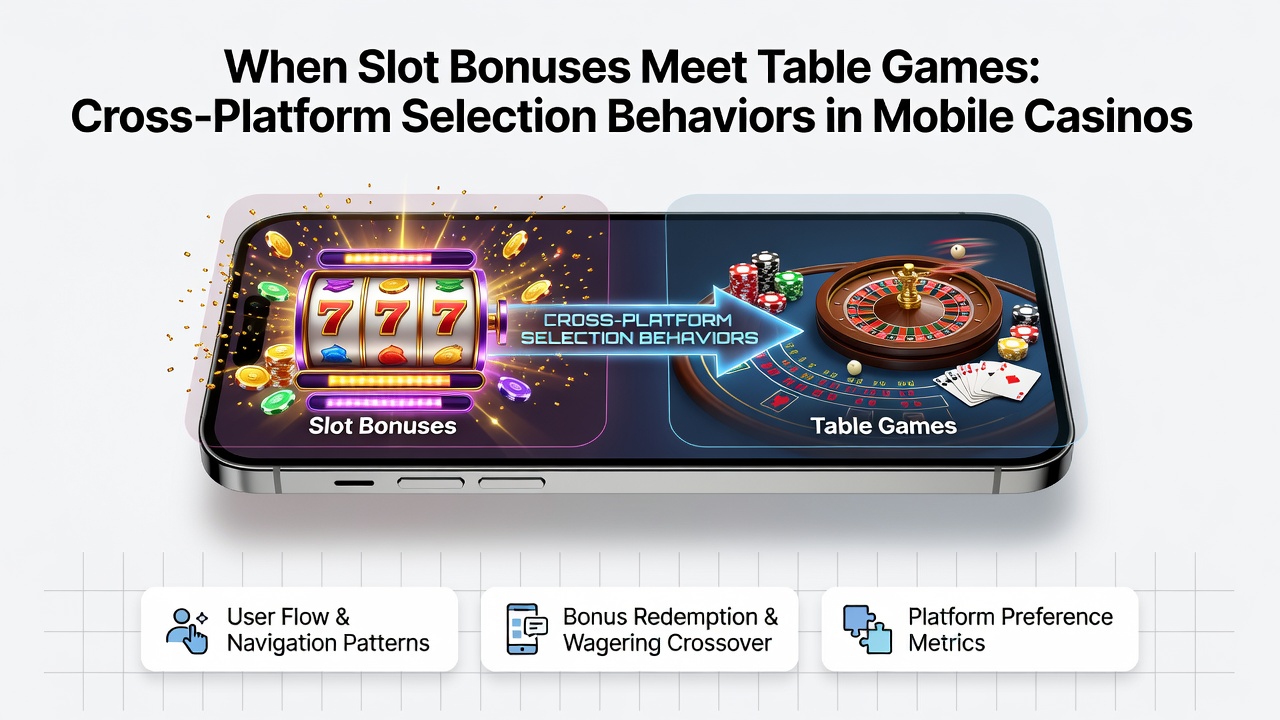 Beispiel für Cross-Platform-Übergänge zwischen Slot-Boni und Live-Tischspielen auf mobilen Geräten